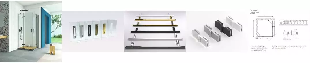 Душевой угол-ограждение «Vegas Glass» AFA-F Retta 100/90 Crystalvision/чёрный матовый без поддона левый Душевой угол-ограждение «Vegas Glass» AFA-F Retta 100/90 Crystalvision/чёрный матовый без поддона левый