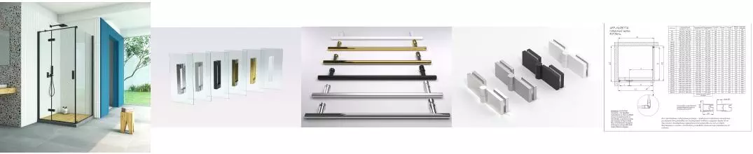 Душевой угол-ограждение «Vegas Glass» AFP-Fis Retta 100/120 прозрачный/чёрный матовый без поддона левый Душевой угол-ограждение «Vegas Glass» AFP-Fis Retta 100/120 прозрачный/чёрный матовый без поддона левый