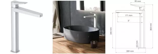 Смеситель для раковины «WasserKRAFT» Weil 2303H белый матовый Смеситель для раковины «WasserKRAFT» Weil 2303H белый матовый