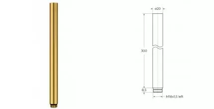 Удлинитель для штанги «Cezares» ECO-EXT30-BORO 30 брашированное золото