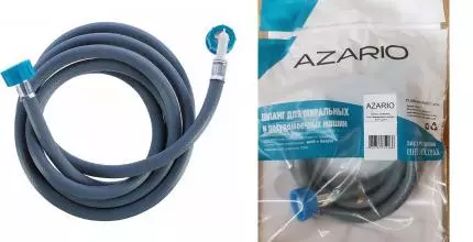 Подводка гибкая ПВХ «Azario» AZ-З-1,0 m 3/4"г-3/4"г шланг для стиральной машины заливной (1шт.) 100 см Подводка гибкая ПВХ «Azario» AZ-З-1,0 m 3/4"г-3/4"г шланг для стиральной машины заливной (1шт.) 100 см