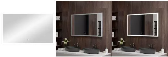 Зеркало «Misty» Веритате 100/60 с подсветкой серый