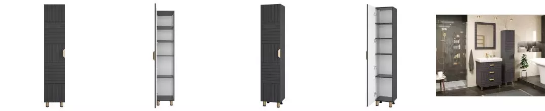 Пенал «Brevita» Gloster-35 графит левый