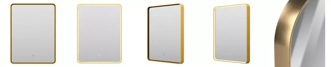 Зеркало «Brevita» Mercury 60/80 с подсветкой золото