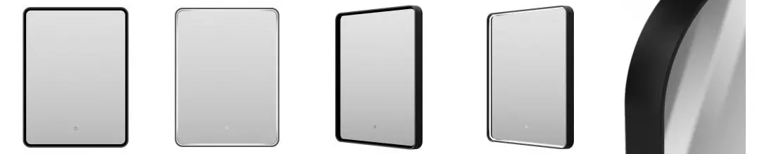 Зеркало «Brevita» Mercury 60/80 с подсветкой чёрный Зеркало «Brevita» Mercury 60/80 с подсветкой чёрный