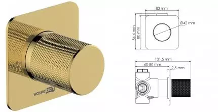 Дивертор «WasserKRAFT» Ems A303 на 2 выхода золото Дивертор «WasserKRAFT» Ems A303 на 2 выхода золото