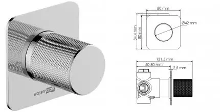 Дивертор «WasserKRAFT» Mosel A293 на 2 выхода хром