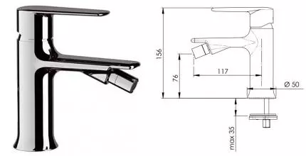 Смеситель для биде «Remer» Remer V22 хром