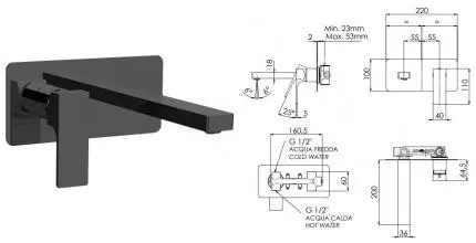 Смеситель для раковины «Remer» Absolute AU15NP никель Смеситель для раковины «Remer» Absolute AU15NP никель