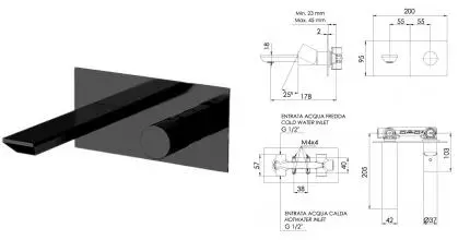 Смеситель для раковины «Remer» Edge EG515NO чёрный матовый Смеситель для раковины «Remer» Edge EG515NO чёрный матовый