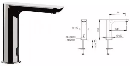 Кран для холодной воды «Remer» Sensor SE17I сенсорный хром