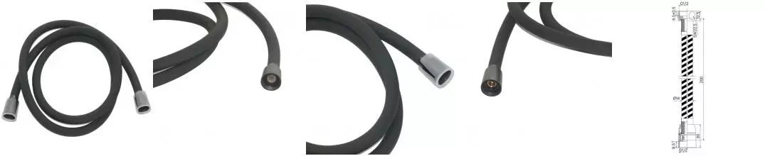 Душевой шланг «Iddis» Optima Home OPH20GLi19 200 см графит Душевой шланг «Iddis» Optima Home OPH20GLi19 200 см графит