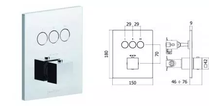 Внешняя часть смесителя «Paffoni» Compact Box CPT519BO белая матовая