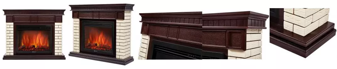 Портал «Firelight» Bricks 25U (угловой) камень бежевый/темный дуб Портал «Firelight» Bricks 25U (угловой) камень бежевый/темный дуб