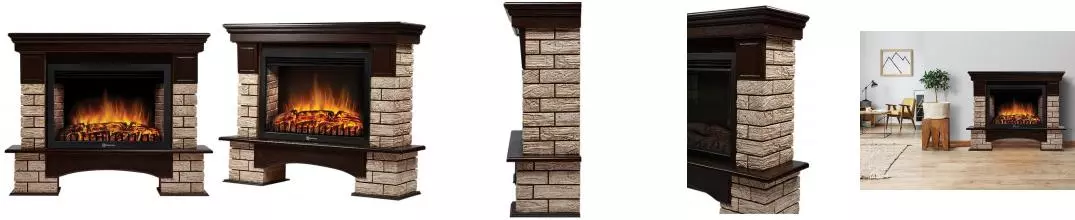 Портал «Firelight» Forte Wood 30 камень коричневый/темный дуб Портал «Firelight» Forte Wood 30 камень коричневый/темный дуб