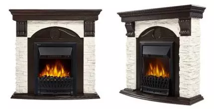 Портал «Firelight» Torre Classic камень белый/ венге Портал «Firelight» Torre Classic камень белый/ венге