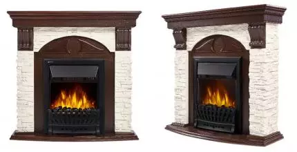 Портал «Firelight» Torre Classic камень слоновая кость/темный дуб Портал «Firelight» Torre Classic камень слоновая кость/темный дуб