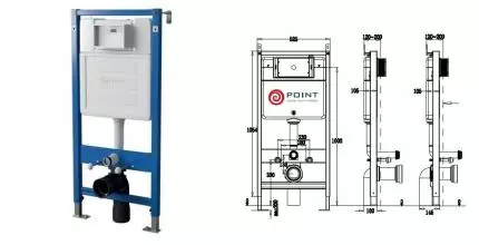 Инсталляция для унитаза «Point» Элемент П PN45121