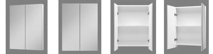 Зеркальный шкаф «Misty» Балтика 60 без света белый Зеркальный шкаф «Misty» Балтика 60 без света белый