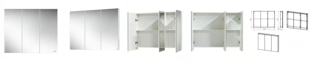 Зеркальный шкаф «Misty» Балтика 105 без света белый