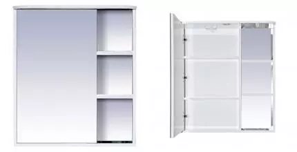 Зеркальный шкаф «Misty» Венера 70 с подсветкой белый левый