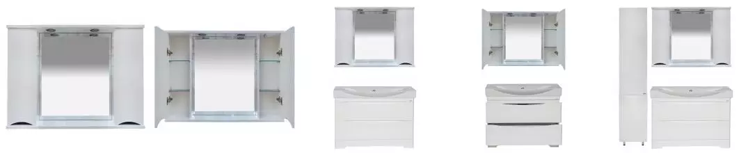 Зеркало с шкафчиком «Misty» Элвис 105 с подсветкой белый