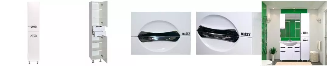 Пенал «Misty» Орхидея 35 белый правый Пенал «Misty» Орхидея 35 белый правый