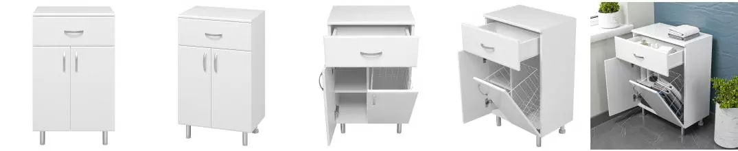 Тумба «Misty» Люси 50 с корзиной белый