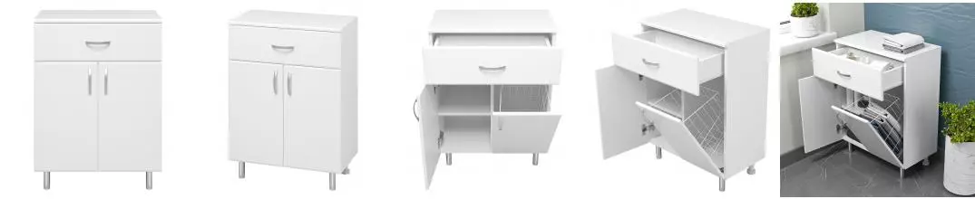 Тумба «Misty» Люси 60 с корзиной белый