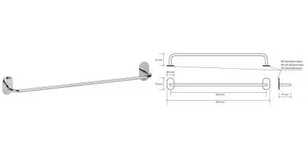 Полотенцедержатель «Bemeta» Easy 163104241 на стену хром