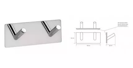 Планка с крючками «Bemeta» Easy 163106271 на стену хром