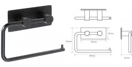 Держатель для туалетной бумаги «Bemeta» Easy 163112220 на стену чёрный