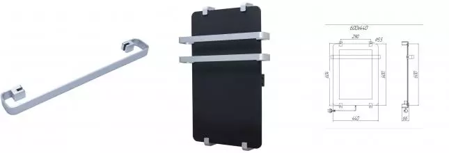 Перекладина «Allen Brau» Infinity 8.21007.BA-2 1 шт. брашированное серебро