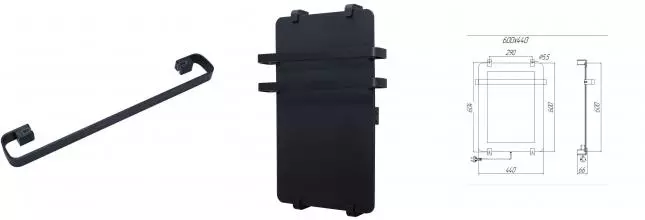 Перекладина «Allen Brau» Infinity 8.21007.BBA-2 1 шт. брашированный чёрный