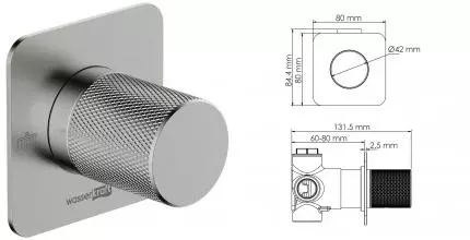 Дивертор «WasserKRAFT» Tauber A296 на 2 выхода никель