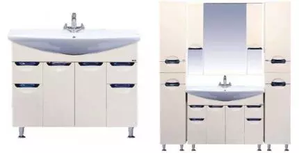 Тумба с раковиной «Misty» Орхидея 105 (Лагуна 105) бежевая Тумба с раковиной «Misty» Орхидея 105 (Лагуна 105) бежевая