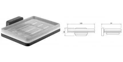 Мыльница «Schein» 9221MB на стену чёрная