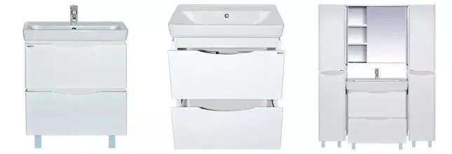 Тумба с раковиной «Misty» Венера 80 (Q 80) белая Тумба с раковиной «Misty» Венера 80 (Q 80) белая