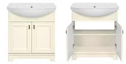Тумба с раковиной «Misty» Лувр 65 (Стиль 65) слоновая кость