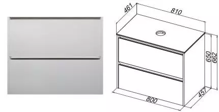 Тумба под раковину «Allen Brau» Activity 80 подвесная белый матовый/олива браш 307978