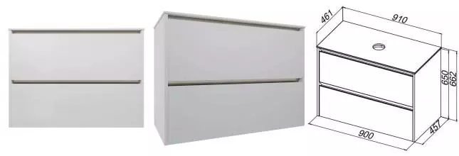 Тумба под раковину «Allen Brau» Activity 90 подвесная белый матовый/олива браш 307985