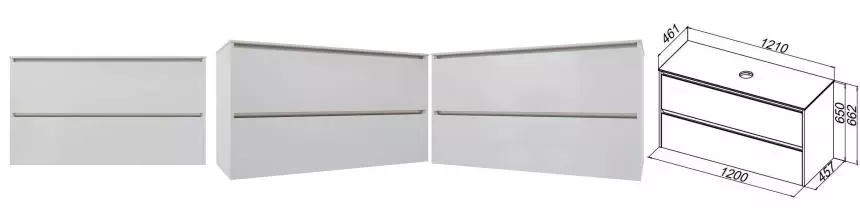 Тумба под раковину «Allen Brau» Activity 120 подвесная белый матовый/олива браш 307999