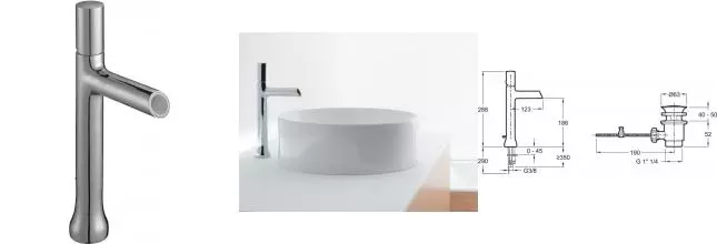 Смеситель для раковины «Jacob Delafon» Toobi E8990-CP с донным клапаном хром Смеситель для раковины «Jacob Delafon» Toobi E8990-CP с донным клапаном хром