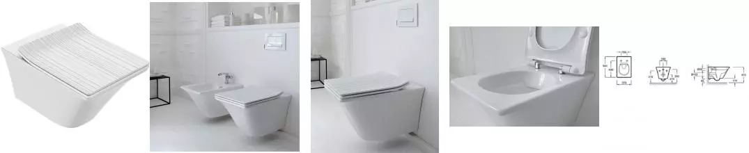 Подвесной унитаз безободковый «Jacob Delafon» Grands Boulevards EDW102-00/E23433-00-WMT белый с сиденьем термодюр с микролифтом белое Подвесной унитаз безободковый «Jacob Delafon» Grands Boulevards EDW102-00/E23433-00-WMT белый с сиденьем термодюр с микролифтом белое