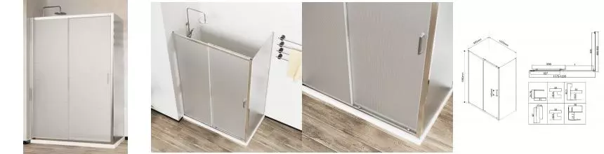 Душевой угол-ограждение «Vincea» City VSR-5CT9012MT 120/90 матовый/хром прямоугольный без поддона универсальный Душевой угол-ограждение «Vincea» City VSR-5CT9012MT 120/90 матовый/хром прямоугольный без поддона универсальный
