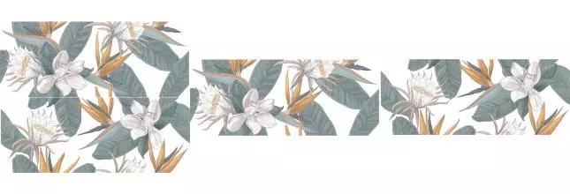 Настенное панно «Azori» Calacatta Ivori Strelitzia 50,5x40,2 00-00000702 ivory