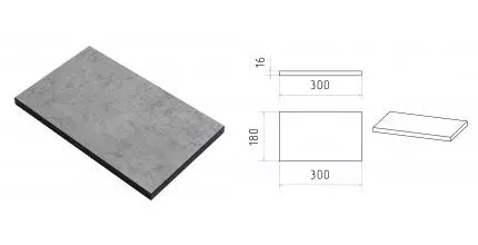Полка «Brevita» Rock 30 для металлокаркаса бетон светло-серая