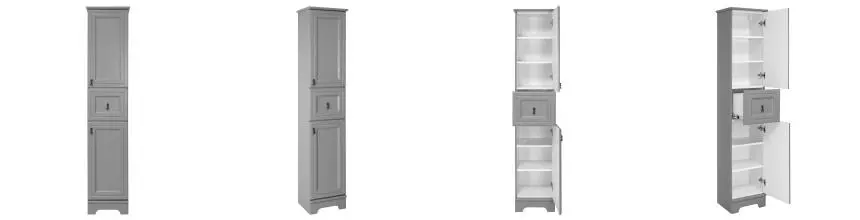 Пенал «Misty» Лувр 35 серый правый Пенал «Misty» Лувр 35 серый правый