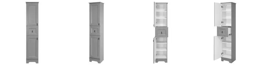 Пенал «Misty» Лувр 35 серый левый Пенал «Misty» Лувр 35 серый левый