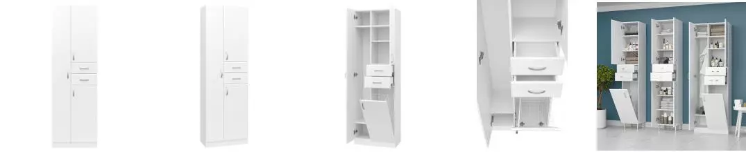 Пенал «Misty» Мисти 60 с корзиной белый